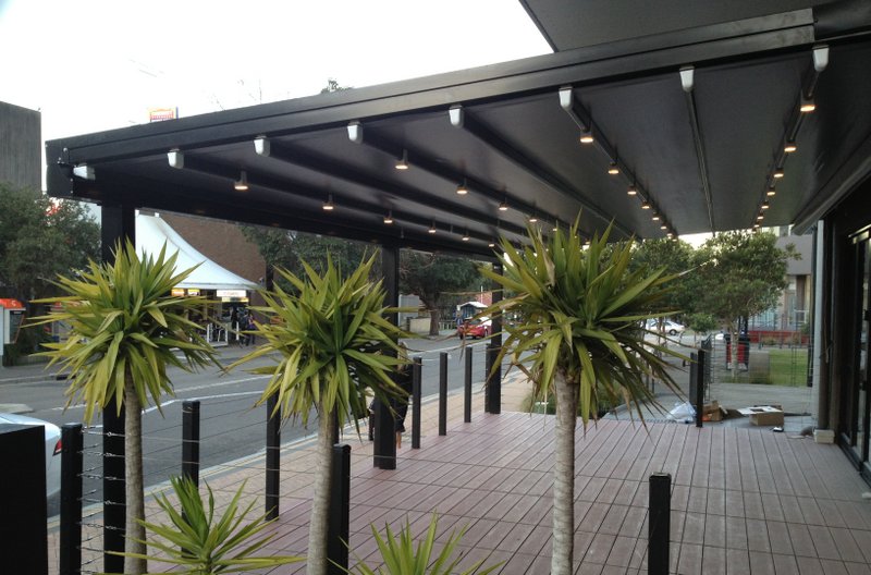 Retractable Roof System at Dee Why Ozsun Shade Systems Sydney Awnings, Blinds & Patios